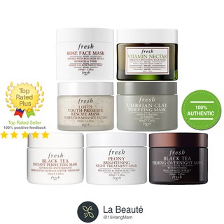 Fresh rose, nectar, lotus, umbrian clay, black tea, peony, black tea overnight mask - mặt nạ fresh đủ loại