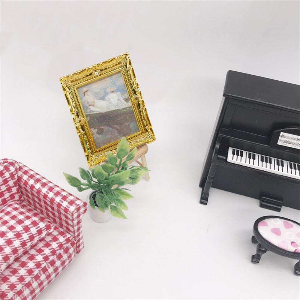 RAINBOW Tranh Sơn Dầu Mini Phong Cách Vintage Dùng Để Trang Trí Nhà Búp Bê