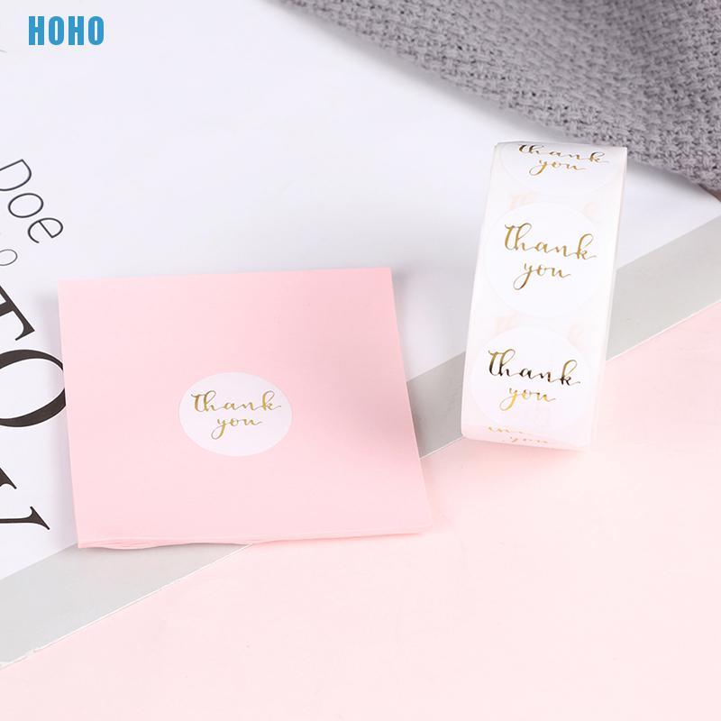 Cuộn 500 Miếng Dán Tròn Chữ Thank You Độc Đáo Trang Trí Sổ Tay