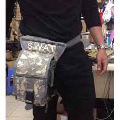 Túi đeo hông, đeo bụng nam Swat  phong cách quân đội vải bố siêu bền chống nước đi chơi đi phượt cực chất