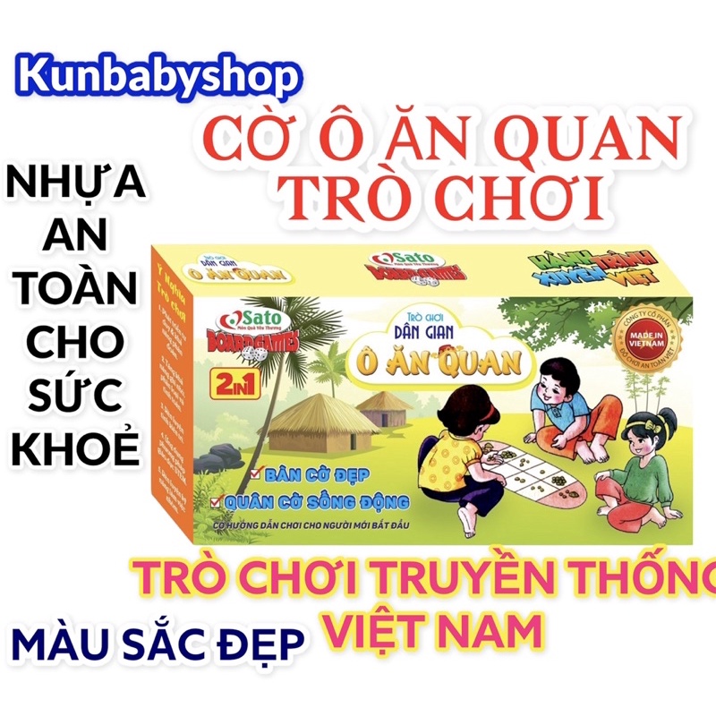 CỜ Ô ĂN QUAN Trò chơi dân gian truyền thống cho bé và gia đình thương hiệu SATO sản xuất tại Việt Nam