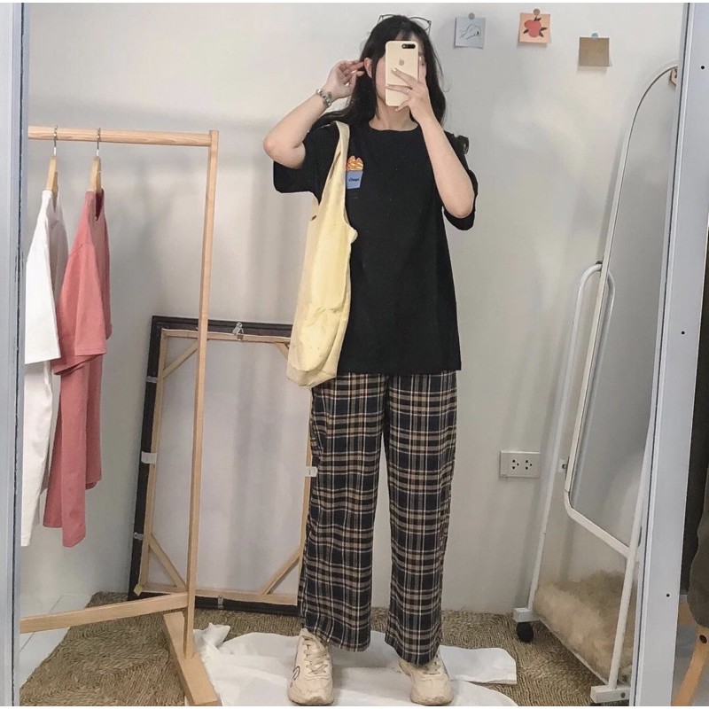 Quần Kẻ Phom Unisex Xuông