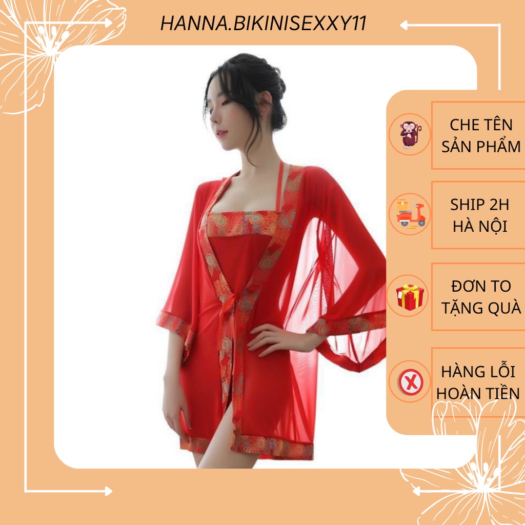 Cosplay mỹ nhân trung hoa sexy, đồ ngủ cosplay vải ren mềm mịn kèm áo choàng quyến rũ, hanna.bikinisexxy11 | BigBuy360 - bigbuy360.vn