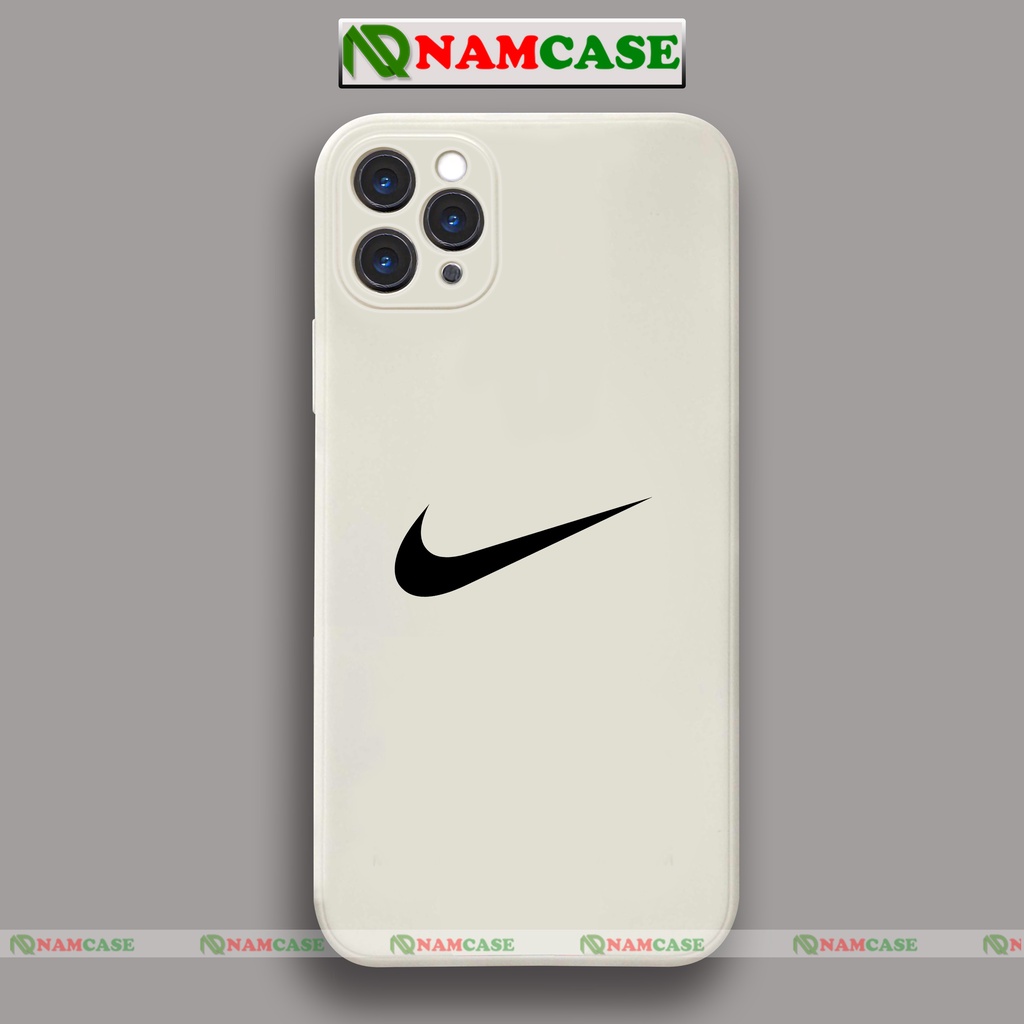 Ốp lưng điện thoại iPhone Nike cạnh viền vuông silicon dẻo bảo vệ camera ip 6/6s/7/8/X/XS/XR/11/12/13/14 Pro Plus Max
