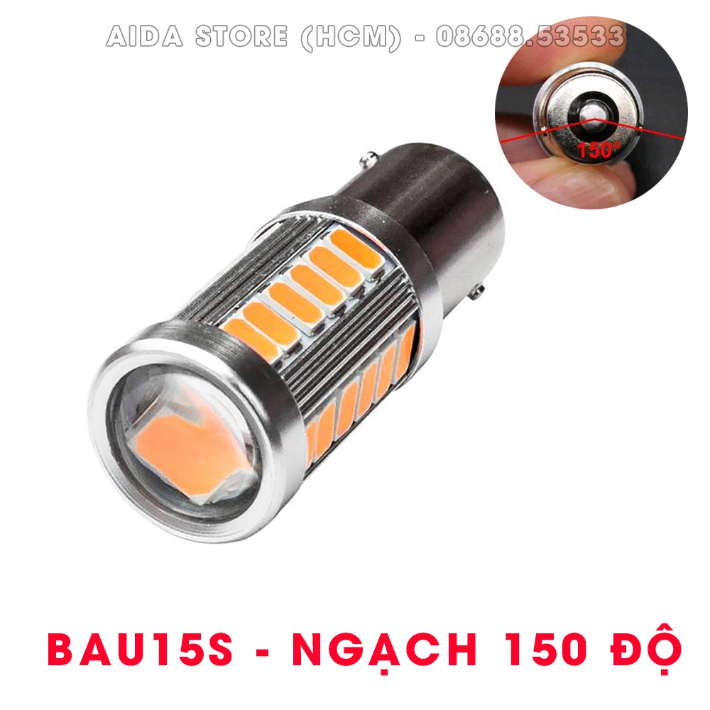 01 bóng đèn xi nhan chuẩn 1156 BAU15S ngạch 150 độ (Vàng ấm)