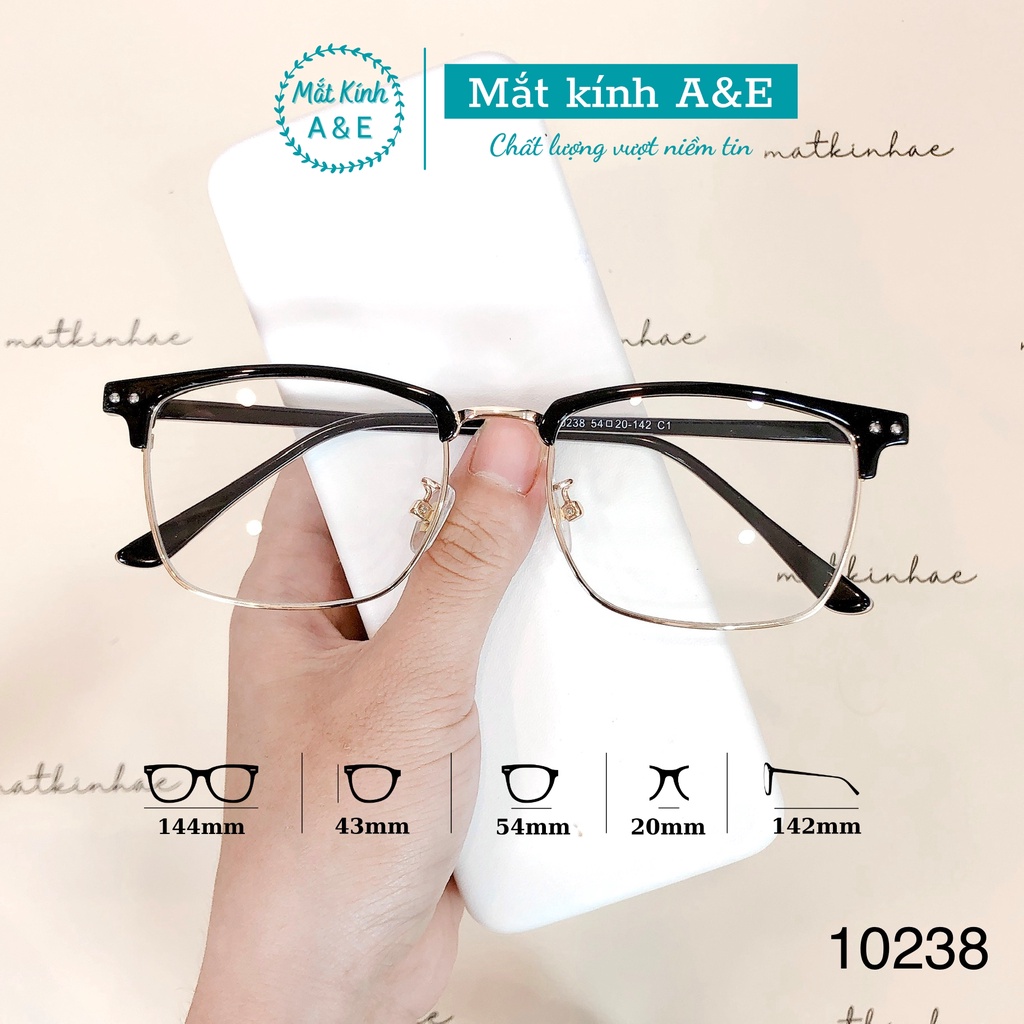 Gọng kính cận nam nữ AMIE Eyewear kính mắt vuông gọng nhựa kiểu dáng màu sắc thời trang 10238