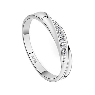 Nhẫn cặp đôi mạ bạc S925 đính đá Zircon