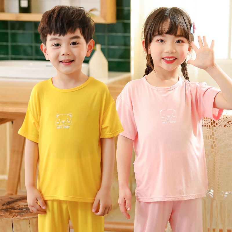 Bộ Đồ Ngủ Pijama Họa Tiết Hoạt Hình Đáng Yêu Cho Bé