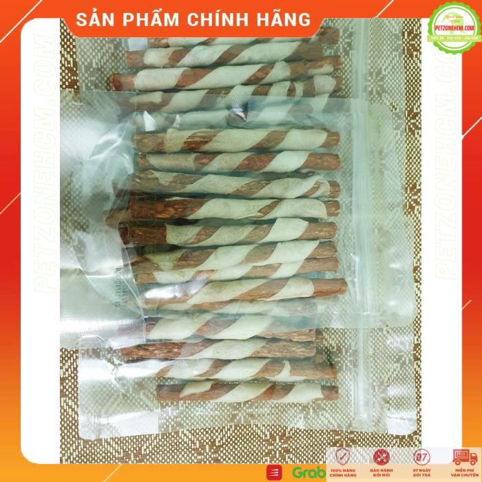 Xương gậm da bò xoắn 🦮 FREESHIP 🦮 Pet Snack THT MS: 853 12 cây | bánh thưởng xương gậm da bò sạch răng cho chó cún