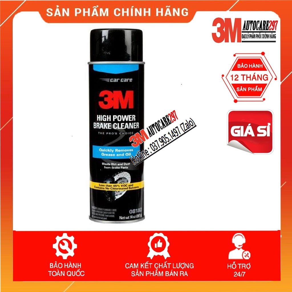 Dung dịch tẩy rửa phanh xe ô tô💖 3M High Power Brake Cleaner 08880 397G💖 Autocare297💖