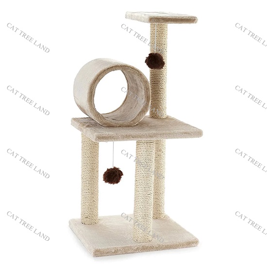 TRỤ CÀO MÓNG  BẰNG GỖ CHO MÈO 257 - NHÀ CÂY CÀO MÓNG CHO MÈO