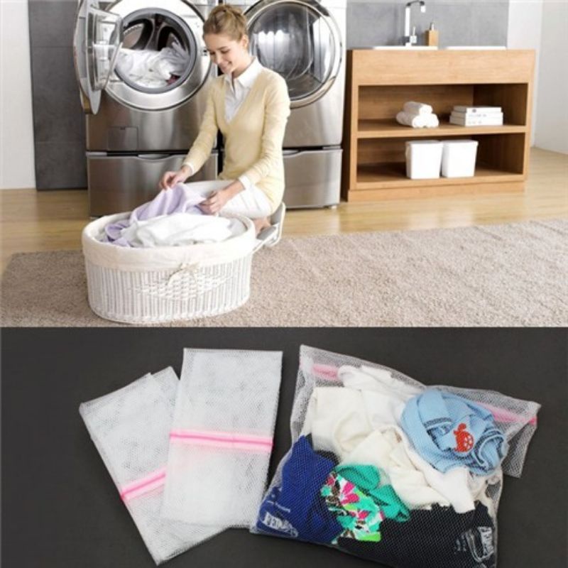 1 cái túi giặt quần áo vuông đa năng, túi lưới giặt chống hư quần áo, đồ lót