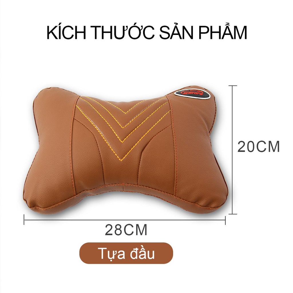 Bộ 2 Gối Hơi Kê Cổ Du Lịch Ghế Tựa Đầu Cho Ô Tô Xe Hơi-ngăn Mỏi Cổ Cho Tài Xế Loại Tốt-