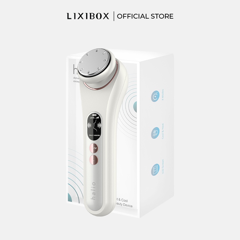 Máy Đẩy Tinh Chất Halio Ion Hot &amp; Cool Beauty Device Nâng Cơ Mặt White