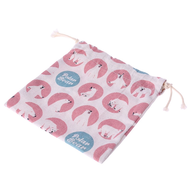 Túi Tote Dây Rút Chất Liệu Cotton Lanh Đựng Đồ Lót / Đồ Chơi