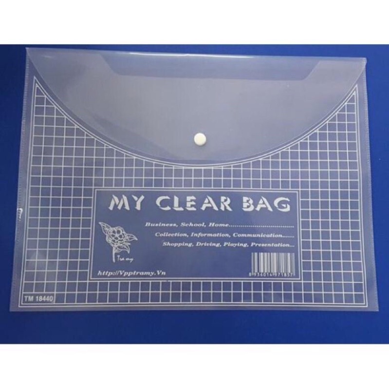 Sét 20 túi cúc My clear khổ A4 loại mỏng, dày và khổ F4 đựng hồ sơ, giấy tờ