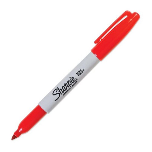 Bút lông dầu vẽ trên mọi chất liệu Sharpie Fine Point - Red (Màu đỏ)