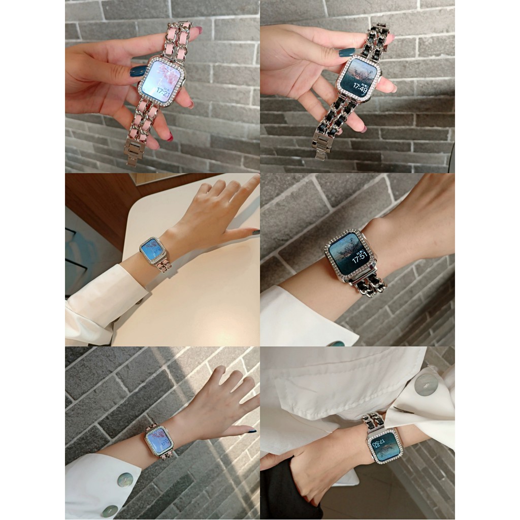 Dây Đồng Hồ Bằng Thép Không Gỉ 40mm 44mm 41mm Dành Cho iWatch 7 6 5 SE 4 3 2 38mm 42mm 45mm T500