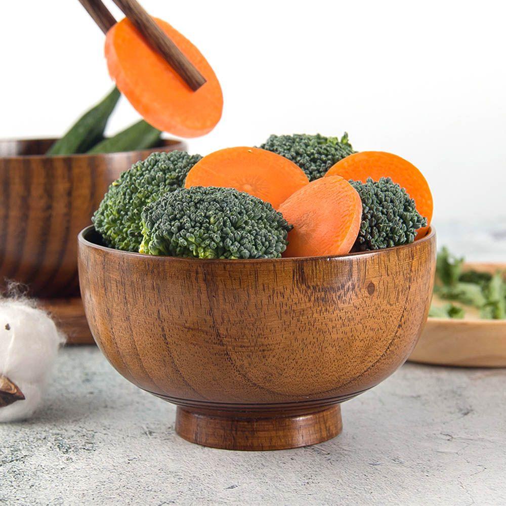 HARRIETT Bát Gỗ Tre Ăn Salad Trái Cây Phong Cách Nhật Bản
