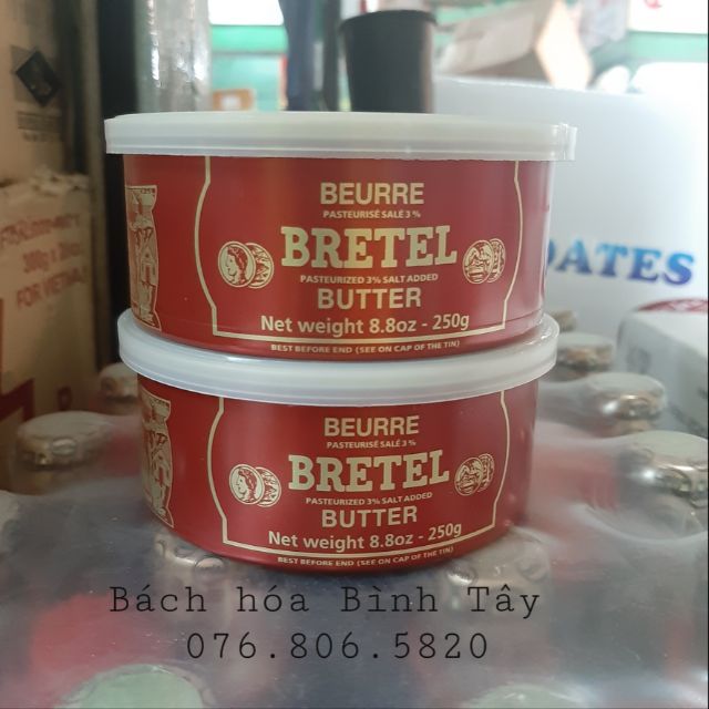 Bơ BRETEL BUTTER Pháp 250gram hàng nhập số 1