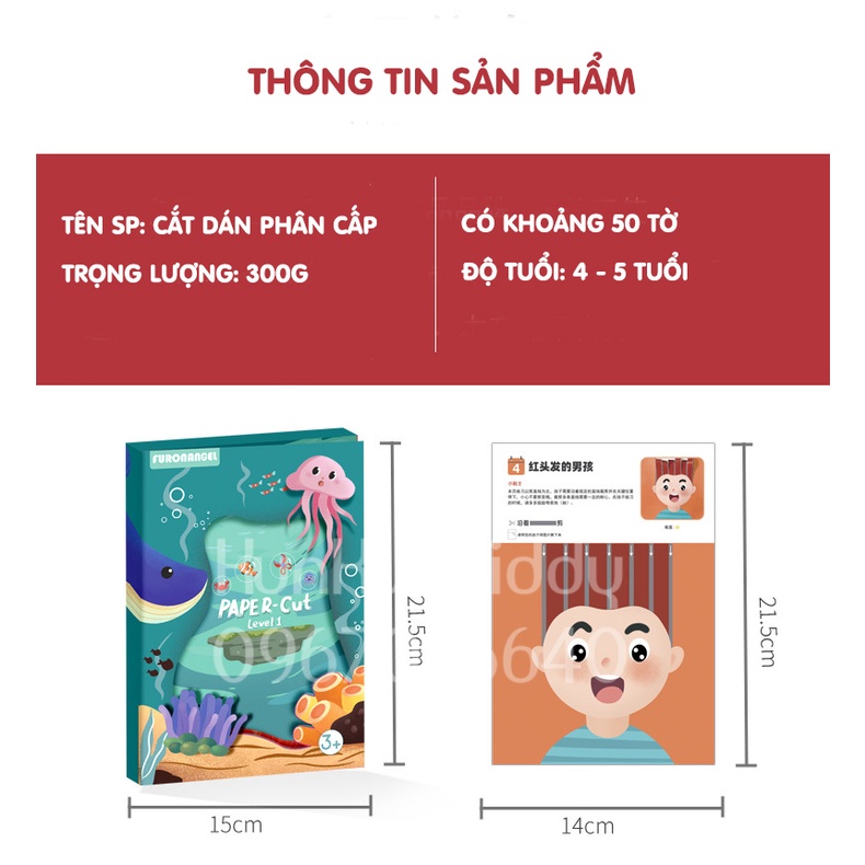 BỘ CẮT GIẤY THỦ CÔNG PHÂN CẤP CHO BÉ