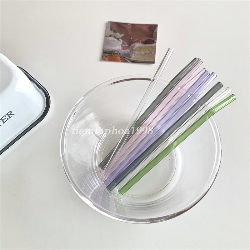 Ống Hút Thủy Tinh Trơn Tái Sử Dụng Nhiều Lần Eco Friendly