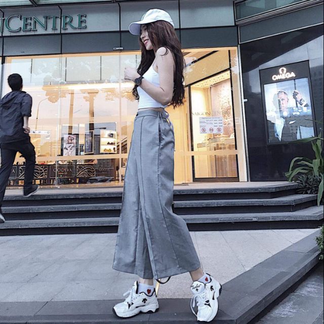 Quần linen ống rộng