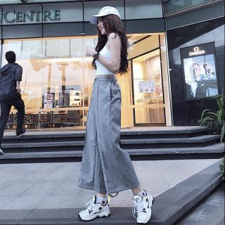 Quần linen ống rộng