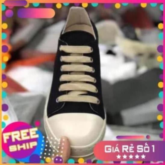 [Sale 3/3] [ 💝 GIÁ SALE] Giày rick owen cổ thấp 🌟  R🔥E🔥P 1:1 VN đế thơm Full box + Bill Sale 11 :