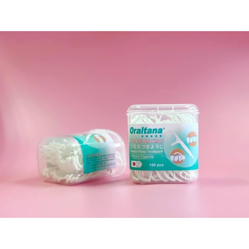 [Chính hãng] HỘP 100 CHIẾC TĂM CHỈ NHA KHOA ORALTANA CTY TANAPHAR