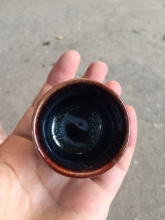 Chén rượu men hoả biến Bát Tràng