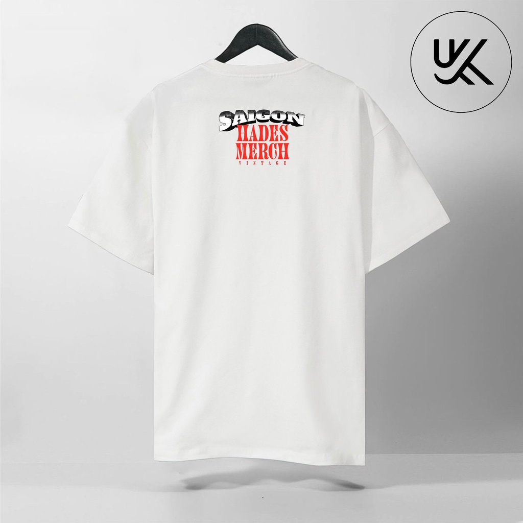 Áo thun tay lỡ HADES SAIGON, Áo thun unisex nam nữ form rộng oversize chất liệu Cotton Thái