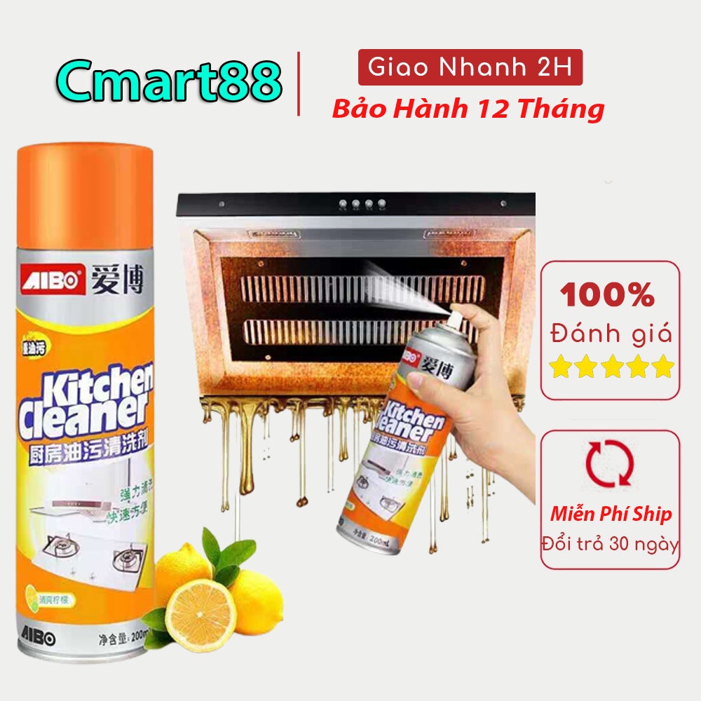 Bình xịt tẩy rửa nhà bếp KITCHEN CLEANER 500ml xịt bọt tuyết tẩy rửa siêu sạch, Bình xịt tẩy rửa đa năng vệ sinh nhà bếp