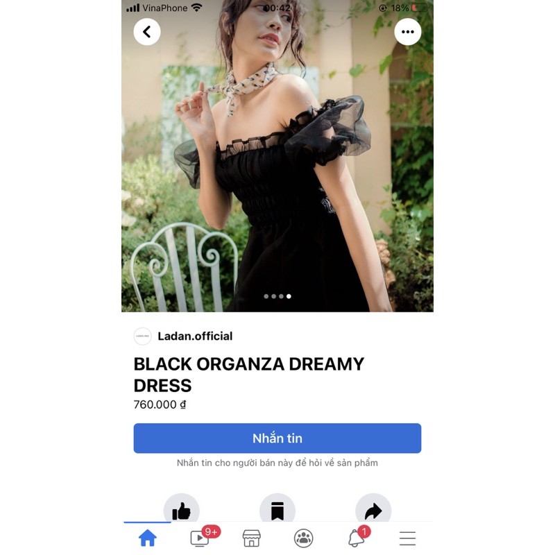 Pass Đầm LADAN đen