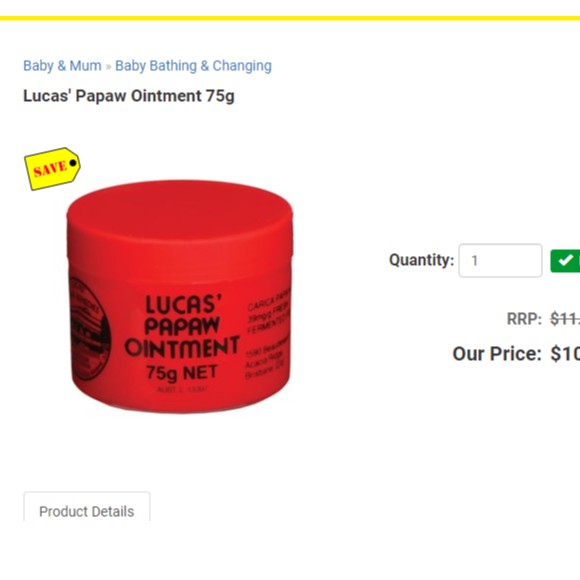 Bill Chemist -Kem đa năng Lucas Papaw Ointment  75g