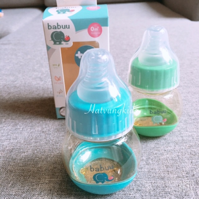 Bình sữa Babuu 75ml thân tròn Nhật bản nhập khẩu chính hãng