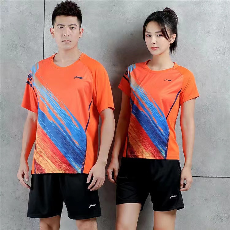 Li Ning 'S Áo Thun Thể Thao Cầu Lông Ngắn Tay Thoáng Khí Nhanh Khô Cho Nam Và Nữ