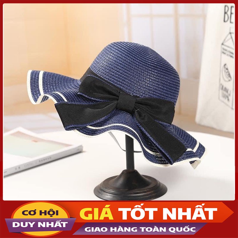 Mũ Cói Rộng Vành Thắt Nơ Phong Cách Hàn Quốc MC10-Violet_Store