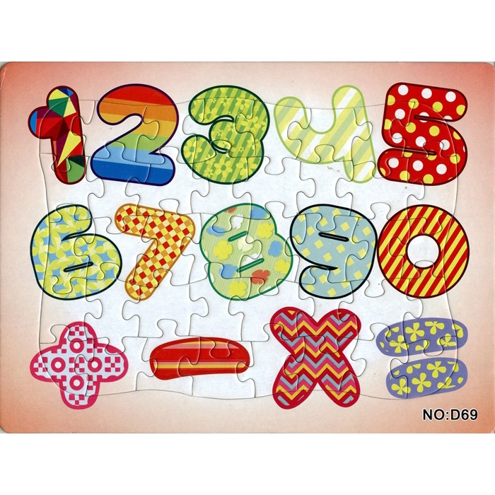 Bảng ghép hình 40 miếng bằng gỗ hình khủng long, chữ số, giao thông và động vật biển cho bé