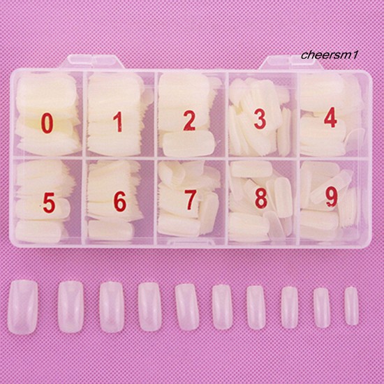 Hộp 500 cái móng giả không màu dùng để làm móng tay nghệ thuật