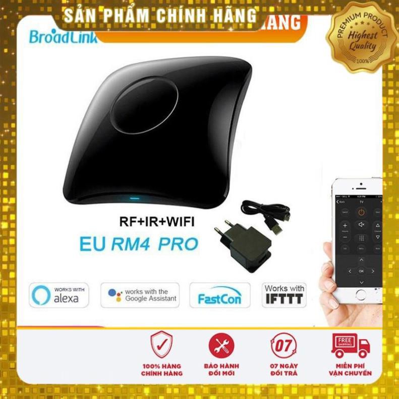 [bh 6 tháng] Bộ Điều Khiển Trung Tâm Hồng Ngoại (IR+RF) BROADLINK RM4 PRO Phiên Bản Quốc Tế