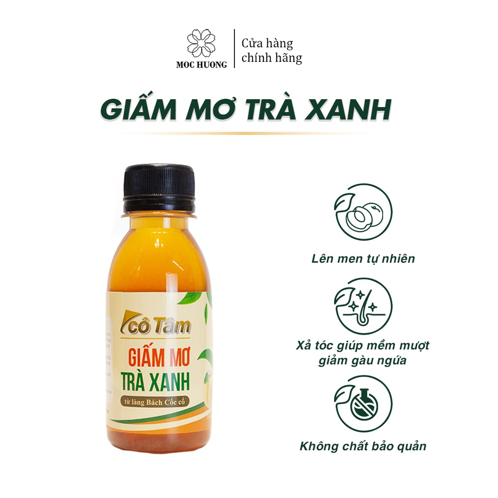 Tinh Chất Xả Tóc Giấm Mơ Trà Xanh Lên Men Tự Nhiên Làm Giảm Gàu Rụng Tóc, Giảm Bết