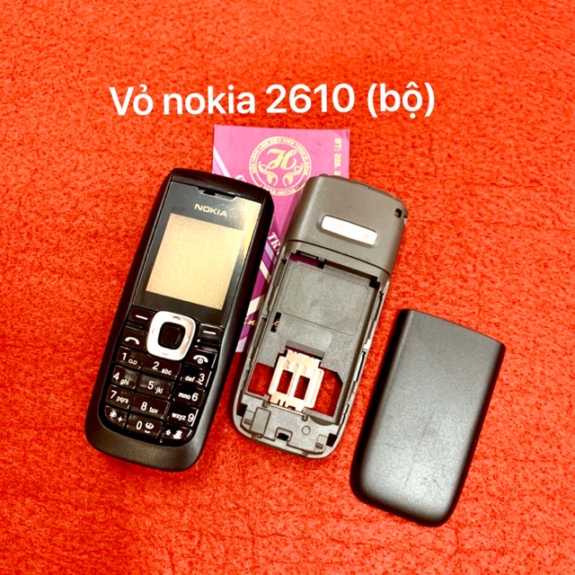 Vỏ nokia 2610 - kèm khung sườn-mặt trước-mặt sau-phím