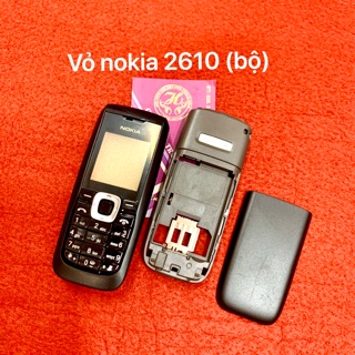 Vỏ nokia 2610 - kèm khung sườn-mặt trước-mặt sau-phím