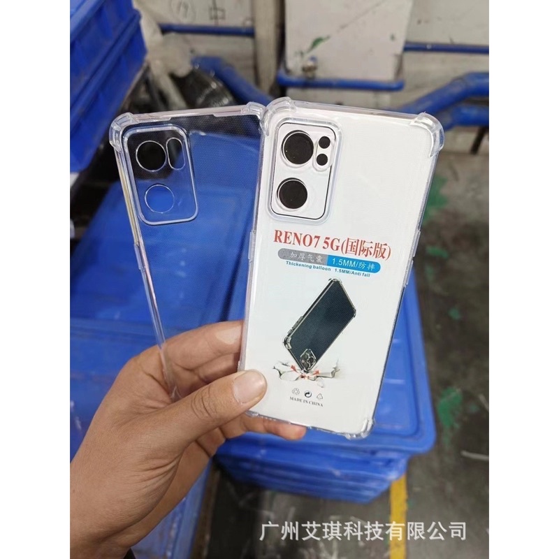 Ốp lưng dẻo chống sốc cho Oppo Reno 7, Reno 7Z A96 trong suốt bảo vệ camera gờ cao 4 góc