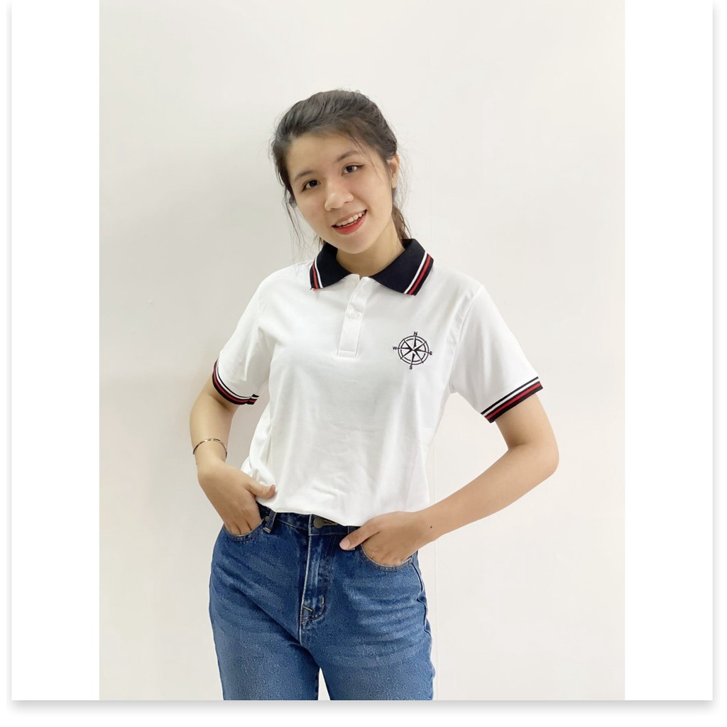 ÁO THUN NAM NỮ TRẮNG,THIẾT KẾ VIỀN CỔ VÀ TAY ÁO,CHẤT LIỆU VÃI THUN SIÊU MÁT THỜI TRANG MỚI KME