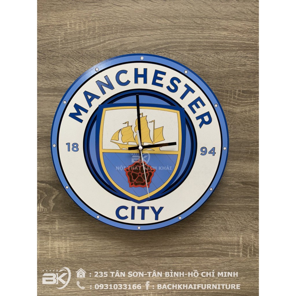 ĐỒNG HỒ LOGO CÂU LẠC BỘ MANCHESTER CITY