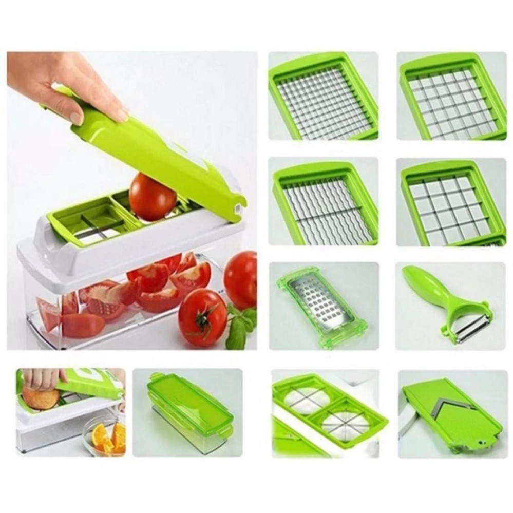 Bộ Dâp Rau Củ Qủa NICER DICER Với Nhiều Hình Dáng Khác Nhau,Hỗ Trợ Cắt Tỉa Một Cách Nhanh Chóng Và Đẹp Mắt