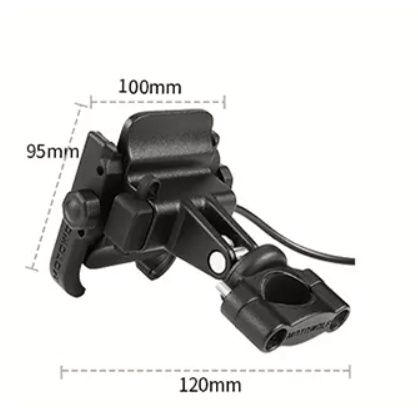 Giá đỡ sạc Motowolf gắn điện thoại trên xe máy, chất liệu hợp kim nhôm chống rung, chống giựt