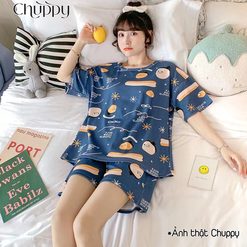 Bộ Ngủ Cộc Tay Nữ Mặc Nhà Dễ Thương CHUPPY BN05